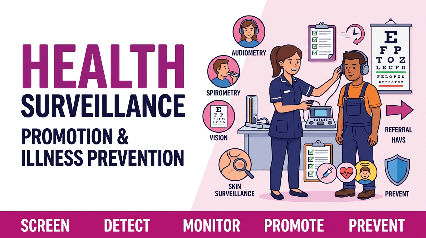 Health Surveillance, Health Promotion and Illness Prevention